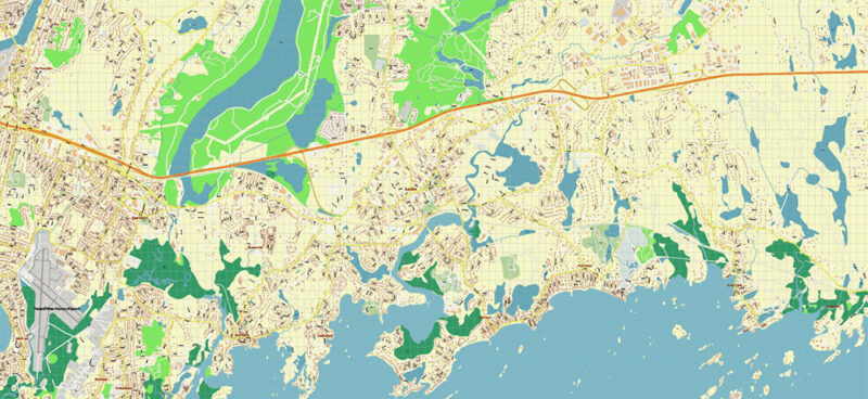 Branford, Connecticut US Map Vector Exact City Plan High Detailed Street Map editable Adobe Illustrator in layers