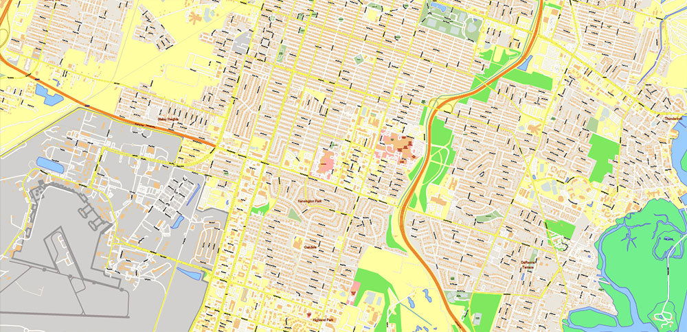 South Carolina, Georgia US Counties: Beaufort, Jasper, Effingham, Bulloch, Bryan, and Chatham Map Vector Exact Extra High Detailed Street Map editable Adobe Illustrator in layers