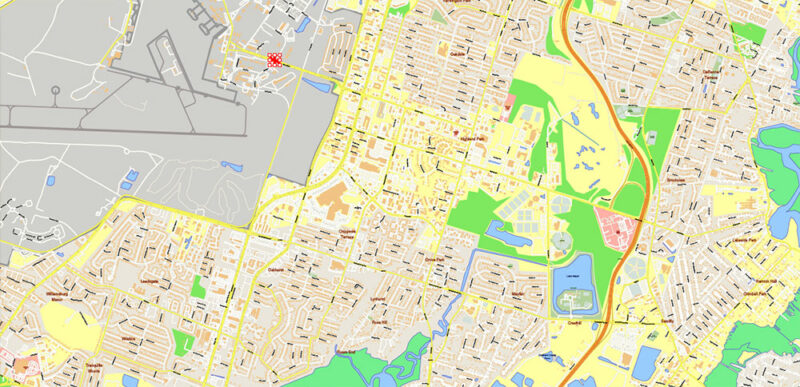 South Carolina, Georgia US Counties: Beaufort, Jasper, Effingham, Bulloch, Bryan, and Chatham Map Vector Exact Extra High Detailed Street Map editable Adobe Illustrator in layers