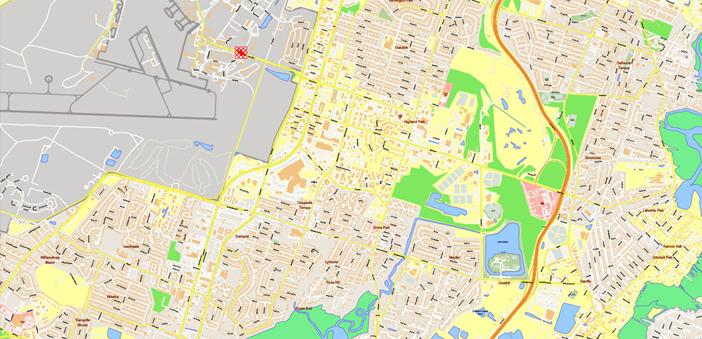 South Carolina, Georgia US Counties: Beaufort, Jasper, Effingham, Bulloch, Bryan, and Chatham Map Vector Exact Extra High Detailed Street Map editable Adobe Illustrator in layers