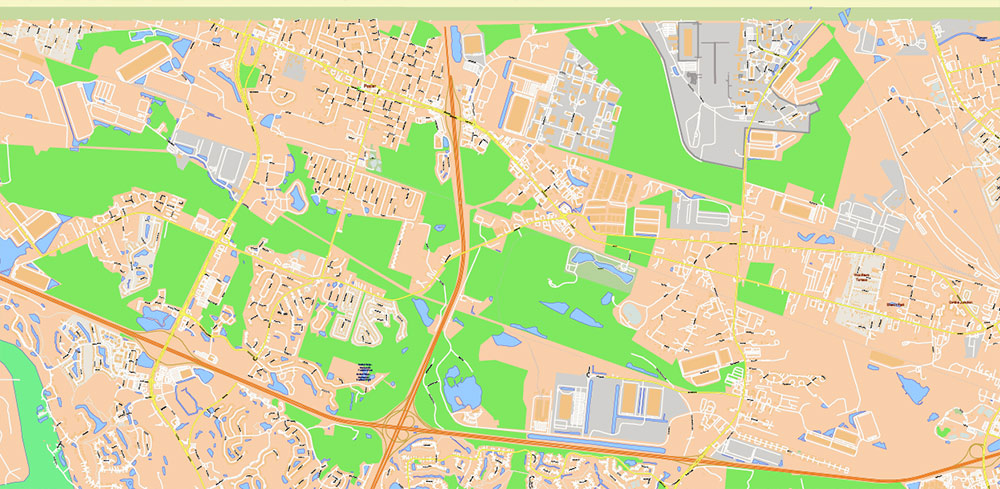 Georgia, South Carolina US Counties: Liberty, Long, McIntosh, and Glynn Map Vector Exact Extra High Detailed Street - Road Map editable Adobe Illustrator in layers