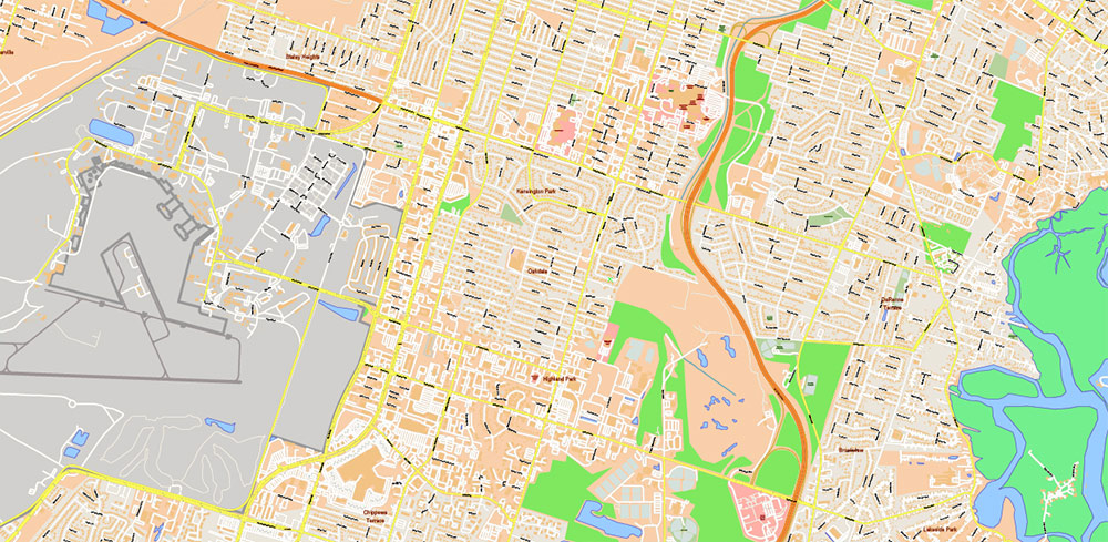 Georgia, South Carolina US Counties: Liberty, Long, McIntosh, and Glynn Map Vector Exact Extra High Detailed Street - Road Map editable Adobe Illustrator in layers