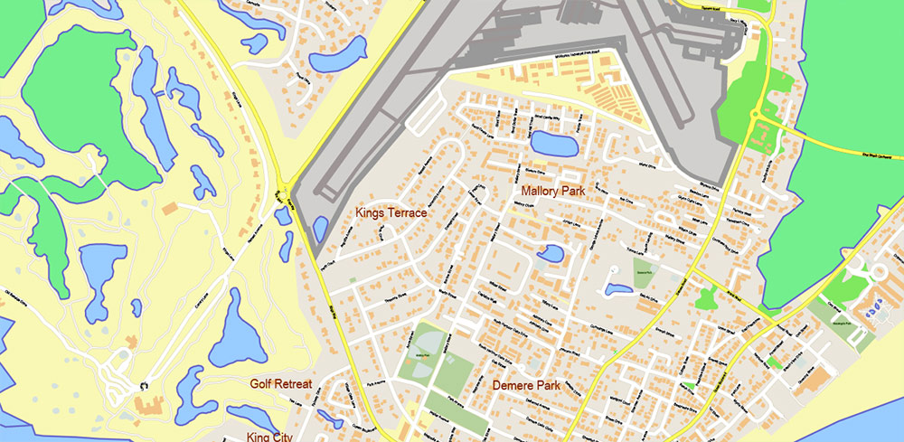 Georgia, South Carolina US Counties: Liberty, Long, McIntosh, and Glynn Map Vector Exact Extra High Detailed Street - Road Map editable Adobe Illustrator in layers