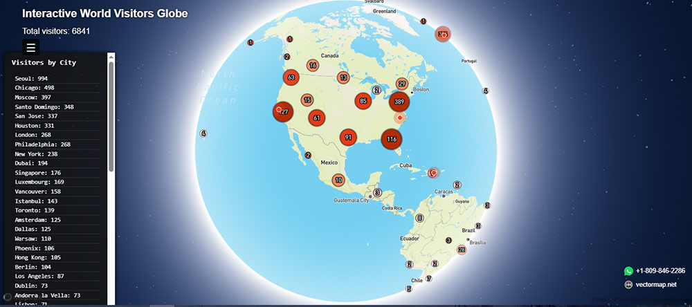 https://vectormap.net/visitors-classic/index.html = Globe with OSM map skin with site visitors