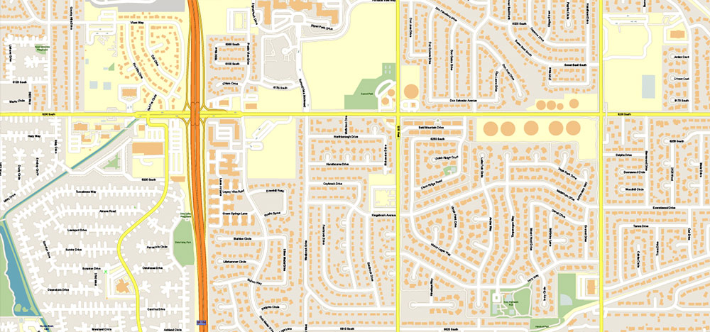 Salt Lake City, Ogden and Provo, Utah US PDF Map Vector Exact City Plan High Detailed Street Map editable Adobe PDF in layers
