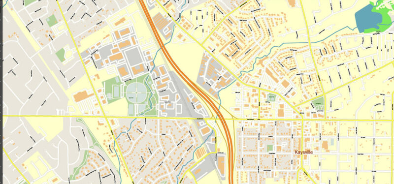 Salt Lake City, Ogden and Provo Utah US Map Vector Exact City Plan High Detailed Street Map editable Adobe Illustrator in layers