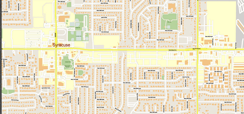 Salt Lake City, Ogden and Provo, Utah US PDF Map Vector Exact City Plan High Detailed Street Map editable Adobe PDF in layers