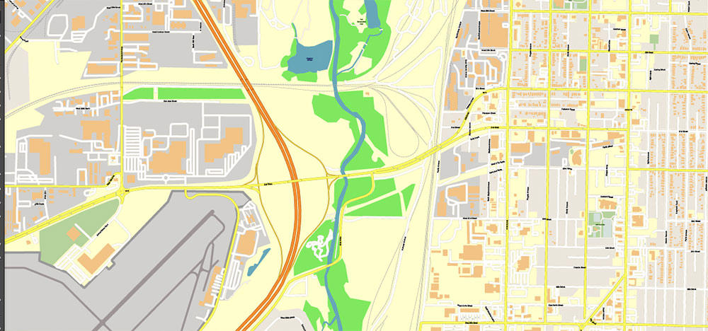 Salt Lake City, Ogden and Provo, Utah US PDF Map Vector Exact City Plan High Detailed Street Map editable Adobe PDF in layers