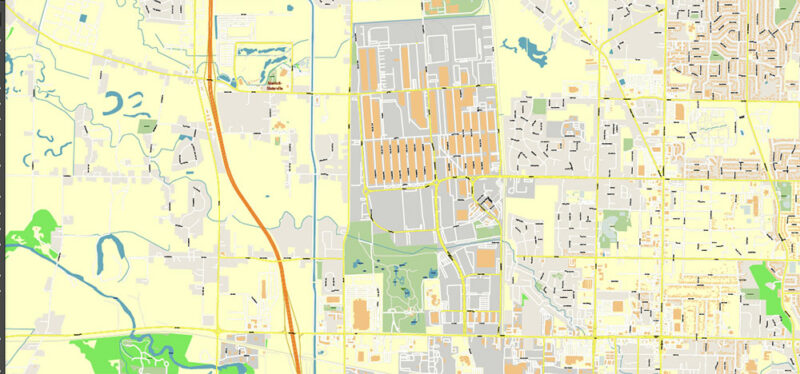 Salt Lake City, Ogden and Provo Utah US Map Vector Exact City Plan High Detailed Street Map editable Adobe Illustrator in layers