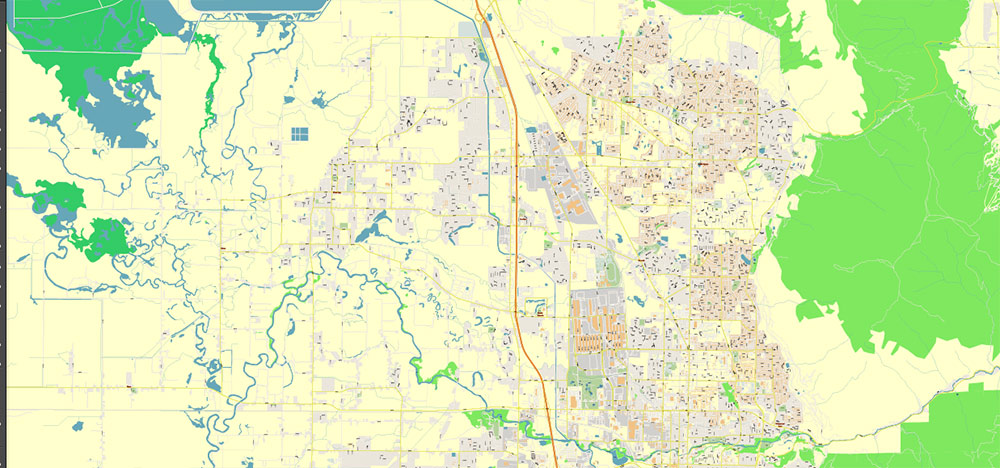 Salt Lake City, Ogden and Provo, Utah US PDF Map Vector Exact City Plan High Detailed Street Map editable Adobe PDF in layers