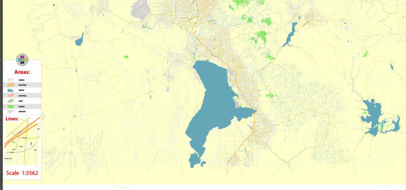 Salt Lake City, Ogden and Provo Utah US Map Vector Exact City Plan High Detailed Street Map editable Adobe Illustrator in layers