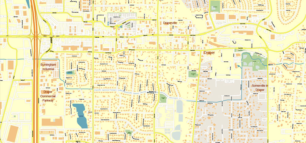 Salt Lake City, Ogden and Provo, Utah US PDF Map Vector Exact City Plan High Detailed Street Map editable Adobe PDF in layers