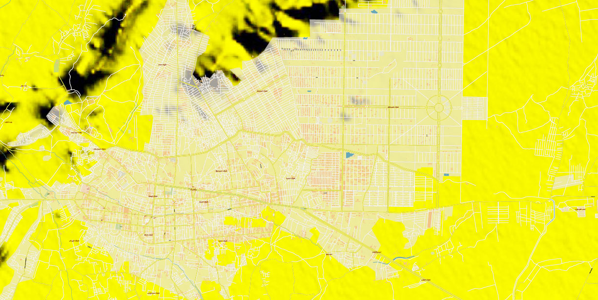 Kandahar Province Afghanistan Vector Map Exact High Detailed editable Adobe Illustrator Street Map + Relief Topo Raster in layers