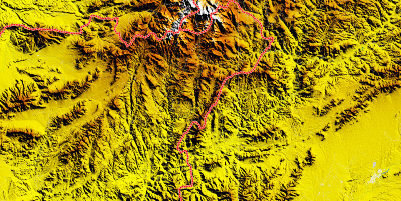 Kandahar Province Afghanistan Vector Map Exact High Detailed editable Adobe Illustrator Street Map + Relief Topo Raster in layers