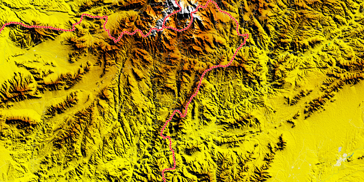 Kandahar Province Afghanistan Vector Map Exact High Detailed editable Adobe Illustrator Street Map + Relief Topo Raster in layers