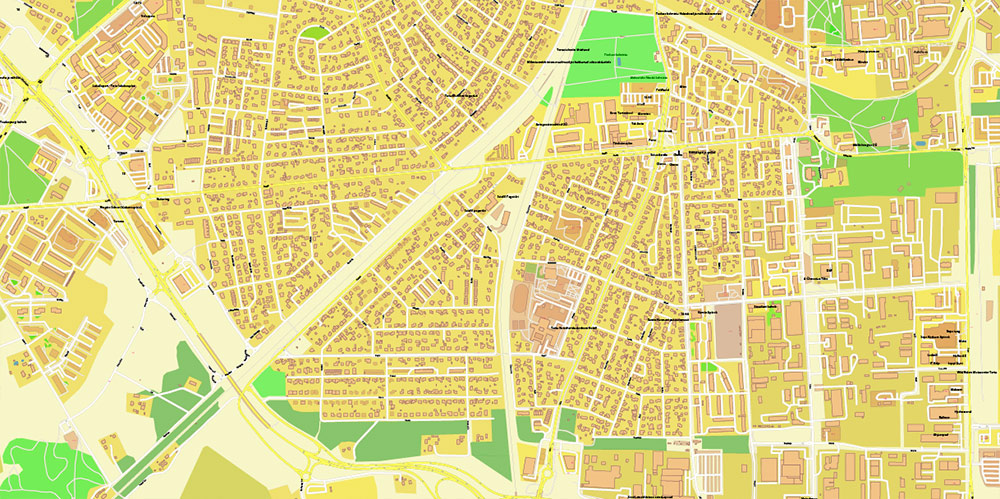 Tartu Estonia Vector Map high detailed All Roads Streets map editable Layered Adobe Illustrator