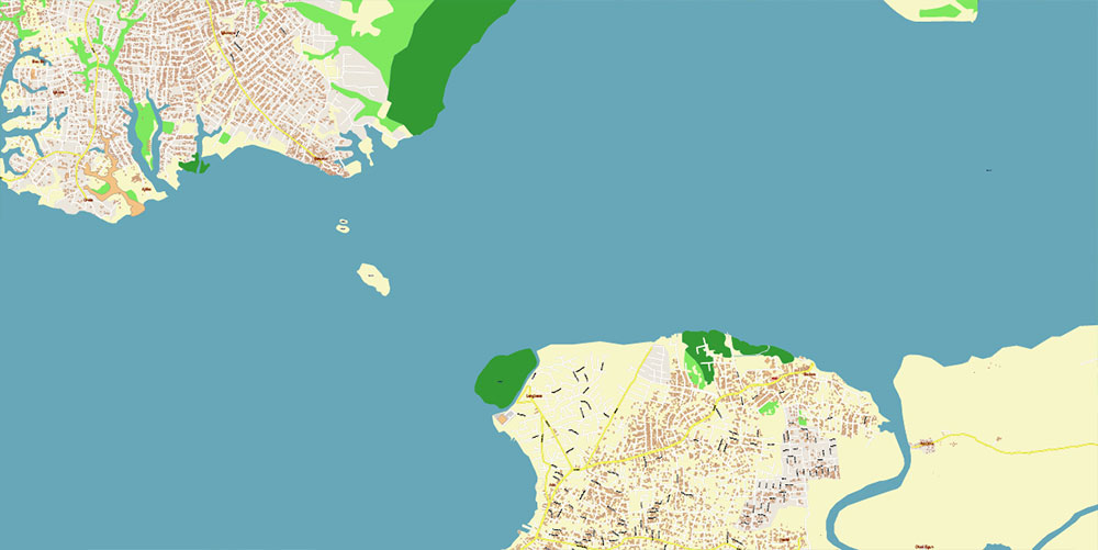 Eti Osa Lagos Nigeria Map Vector Exact City Plan High Detailed Street Map editable Adobe Illustrator in layers