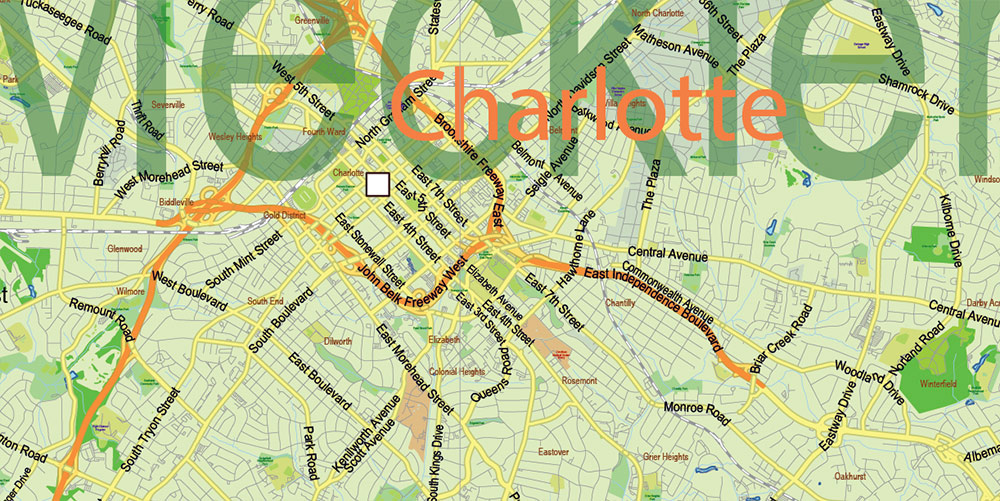 North Carolina State US Map Vector Exact Extended High Detailed Road Admin Map editable Adobe Illustrator in layers