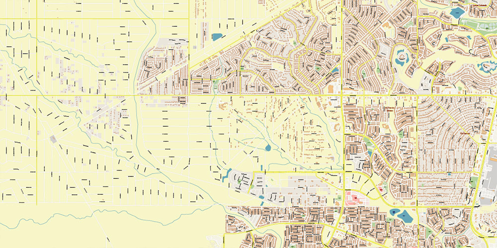 Albuquerque New Mexico USA Map Vector Exact Plan High Detailed Street Map editable Adobe Illustrator in layers