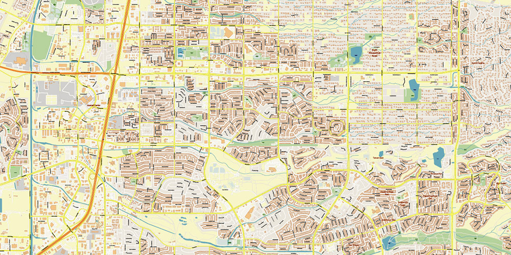 Albuquerque New Mexico USA Map Vector Exact Plan High Detailed Street Map editable Adobe Illustrator in layers