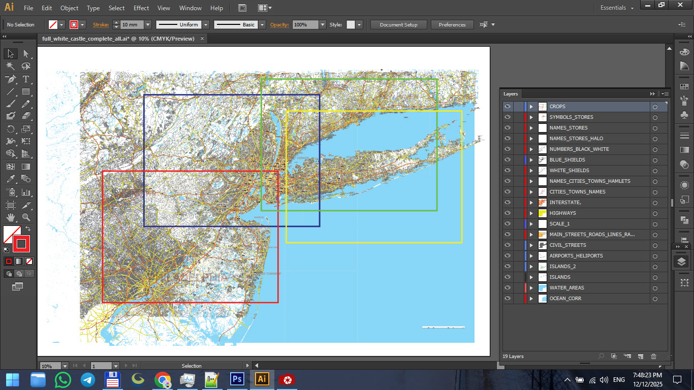 White Castle maps in 4 parts + complete "mother" map vector Adobe Illustrator + PDF editable layered White Castle maps in 4 parts + complete "mother" map vector Adobe Illustrator + PDF editable layered