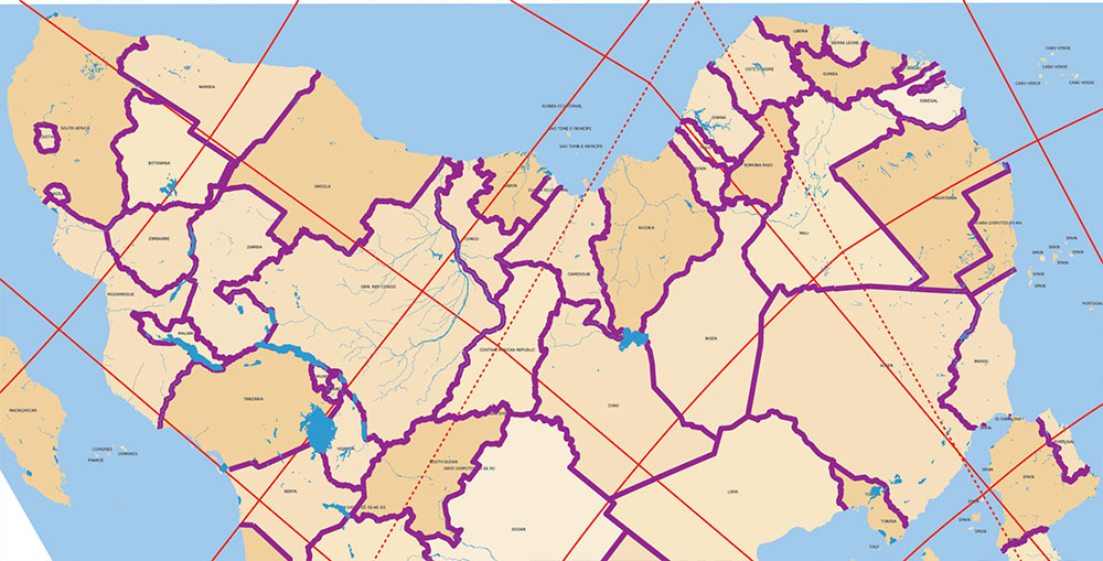 Dymaxion World Vector Map Fuller Projection Adobe Illustrator Precision Areas