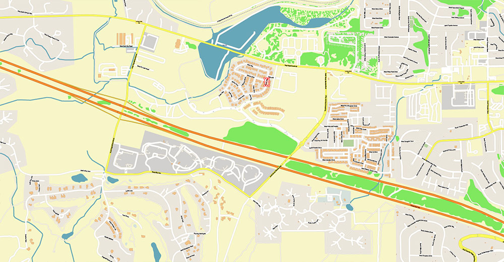 Flagstaff Arizona US Map Vector Exact City Plan detailed Street Map editable layered PDF + DWG + Shapefiles in 1 archive