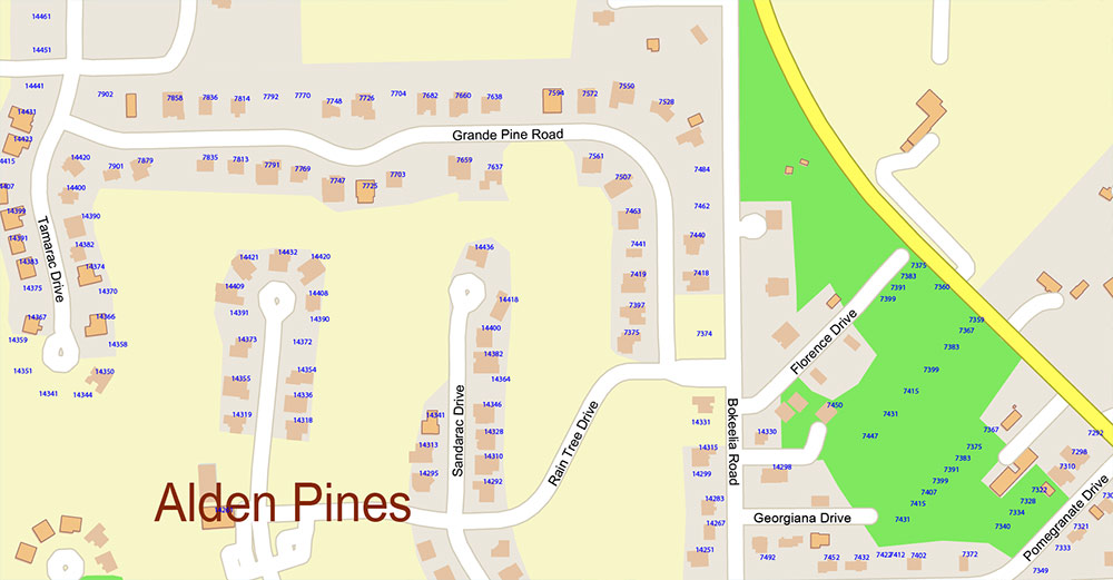 Islands Fort Myers Area Florida USA Map Vector Exact High Detailed Street Map editable Adobe Illustrator in layers