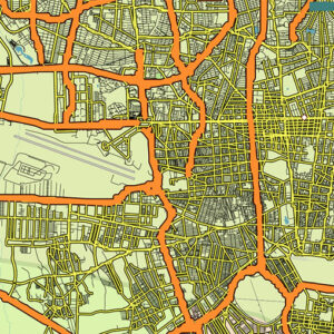 Iran Map Vector Exact Shaded Relief and Roads High Detailed Map Admin areas levels 1,2, editable Adobe Illustrator in layers