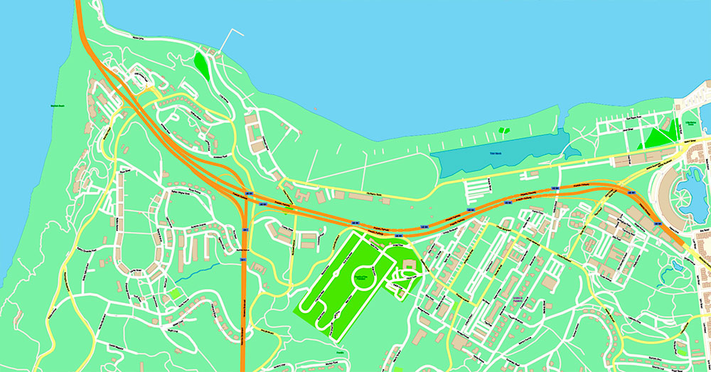 San Francisco North Part Map Vector California US Exact high and low detailed Street Road Maps 2 editable Adobe PDF in layers