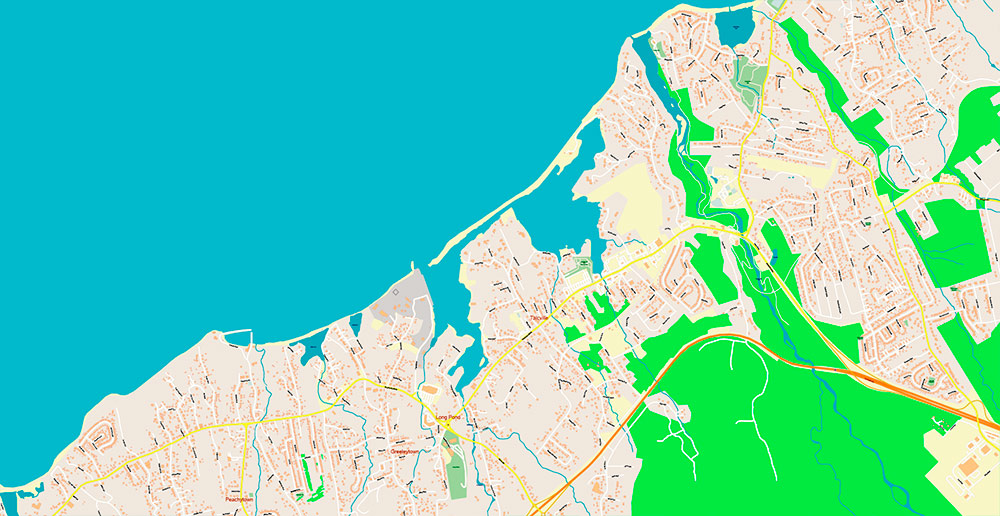 St John's Newfoundland Canada Map Vector Exact high detailed Street Road Map editable Adobe Illustrator in layers