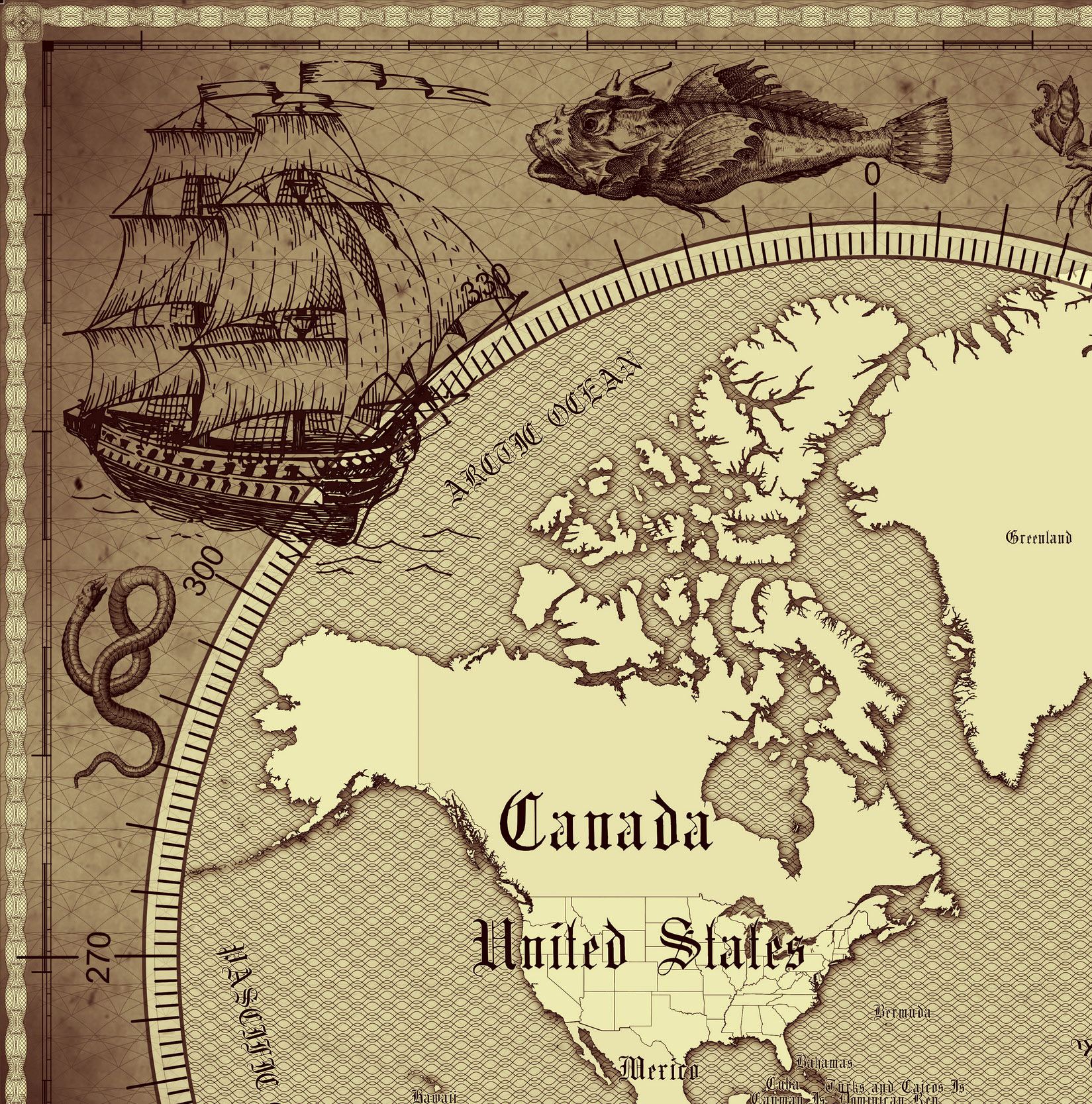 4 Vintage World Map Poster – 24x36 in (300 DPI, Print-Ready JPG) Mercator PRJ warm brown palette