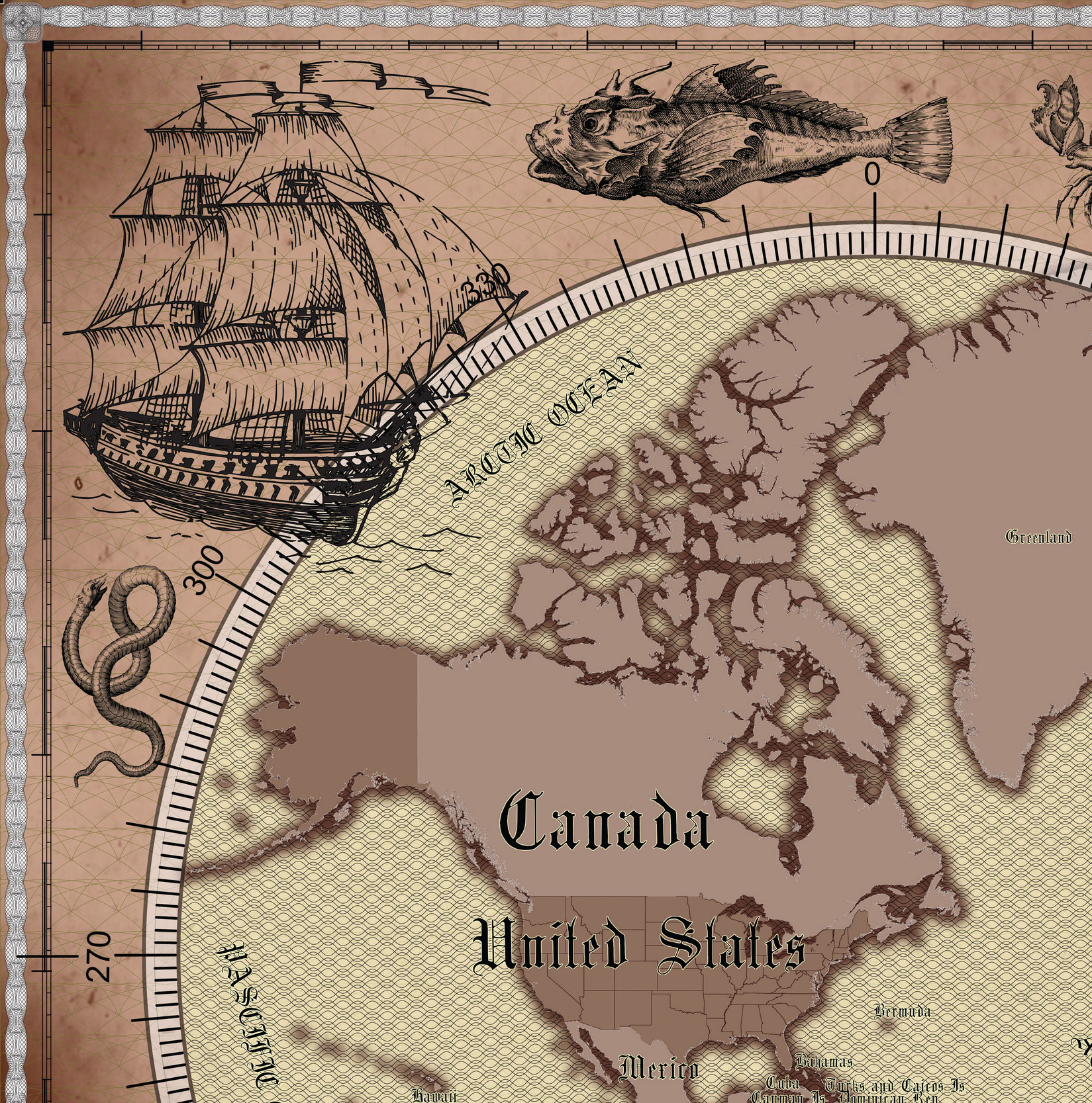 2 Vintage World Map Poster – 24x36 in (300 DPI, Print-Ready JPG) Mercator PRJ warm palette