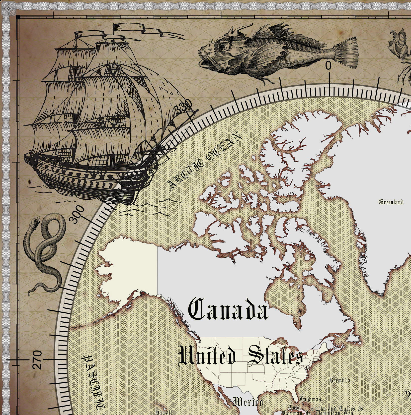 21 Vintage World Map Poster – 24x36 in (300 DPI, Print-Ready JPG) Mercator PRJ light colors palette