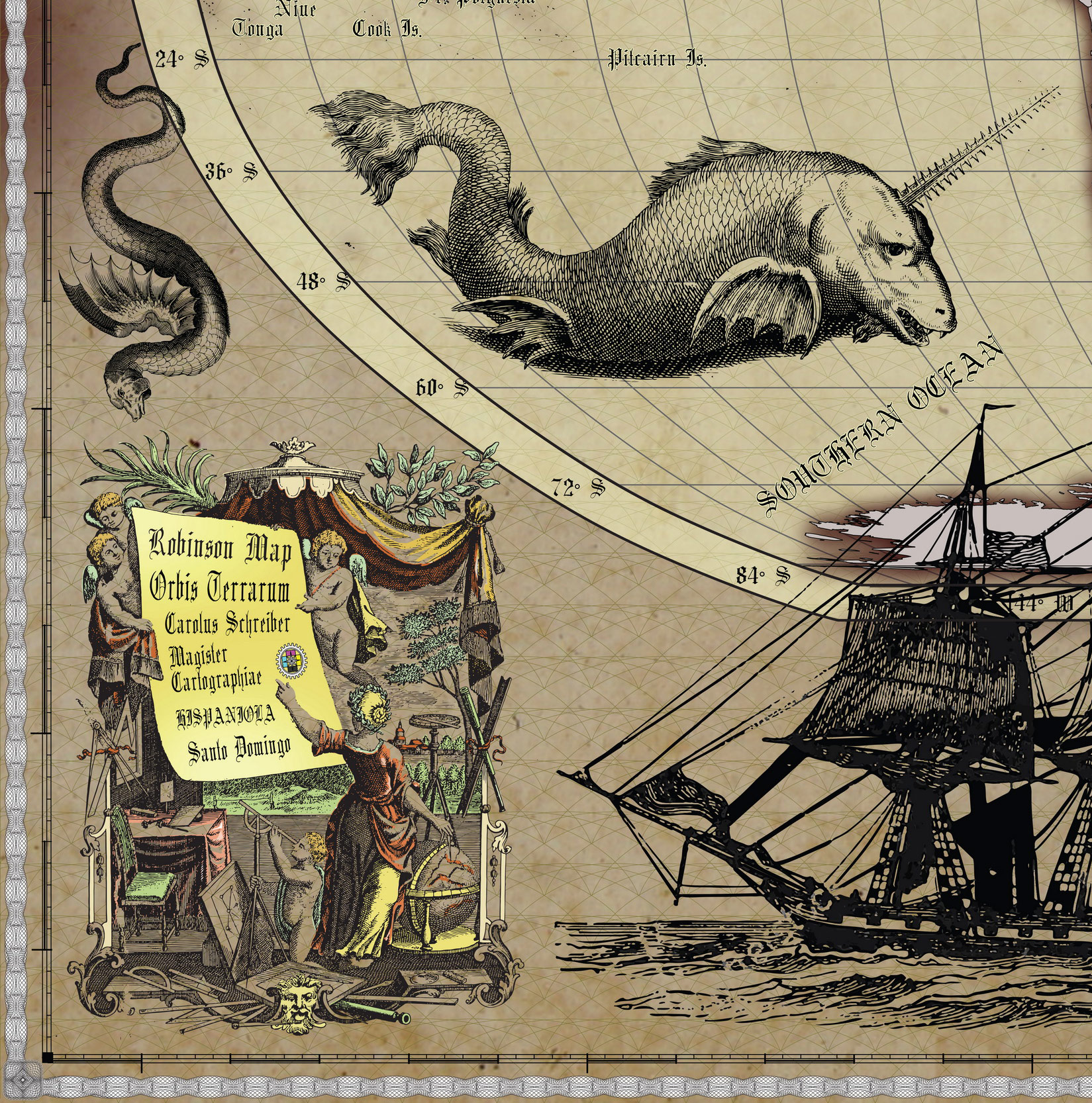 20 Vintage World Map Poster – 24x36 in (300 DPI, Print-Ready JPG) Robinson PRJ saturated classic palette