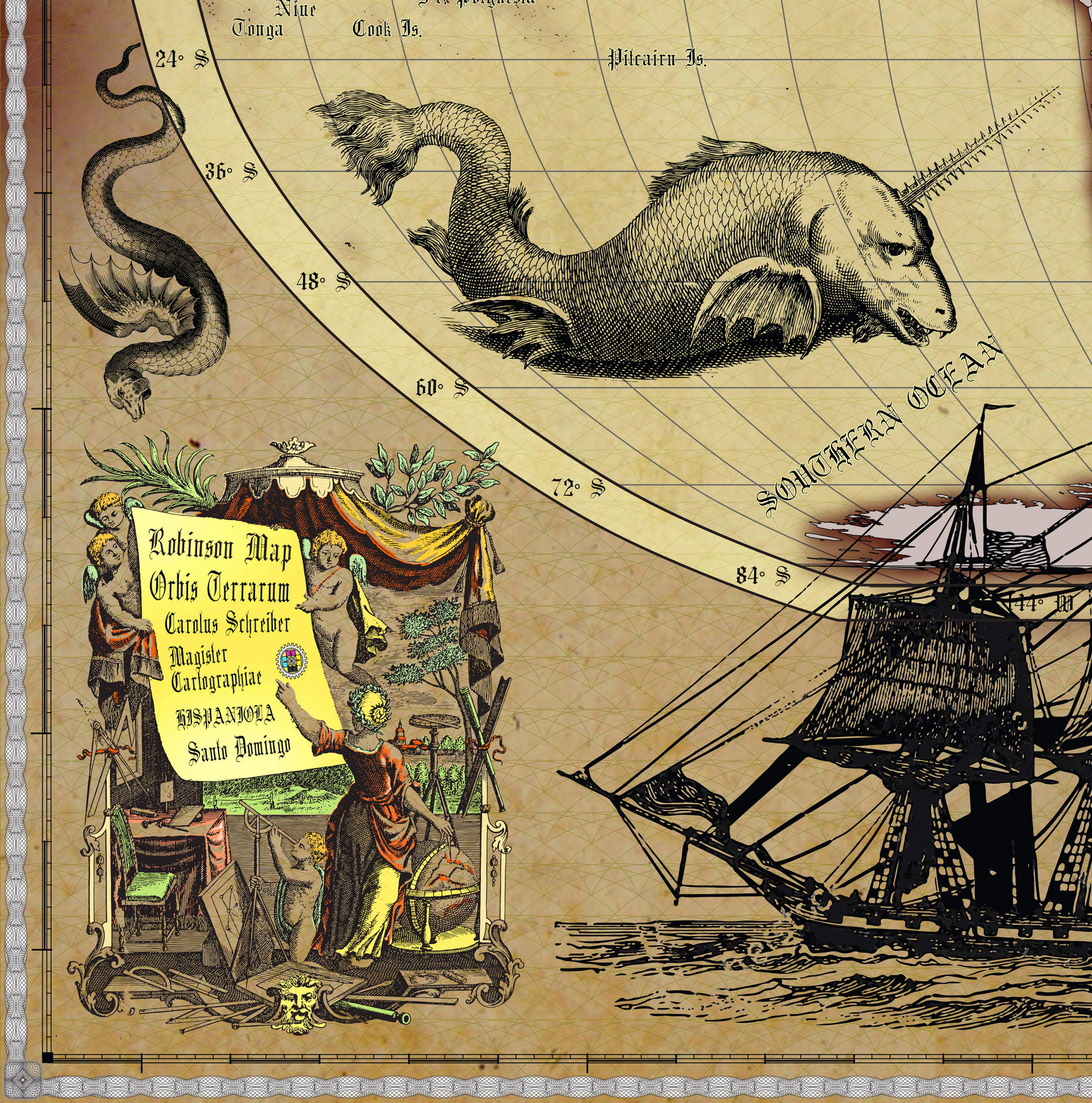 18 Vintage World Map Poster – 24x36 in (300 DPI, Print-Ready JPG) Robinson PRJ saturated colors palette