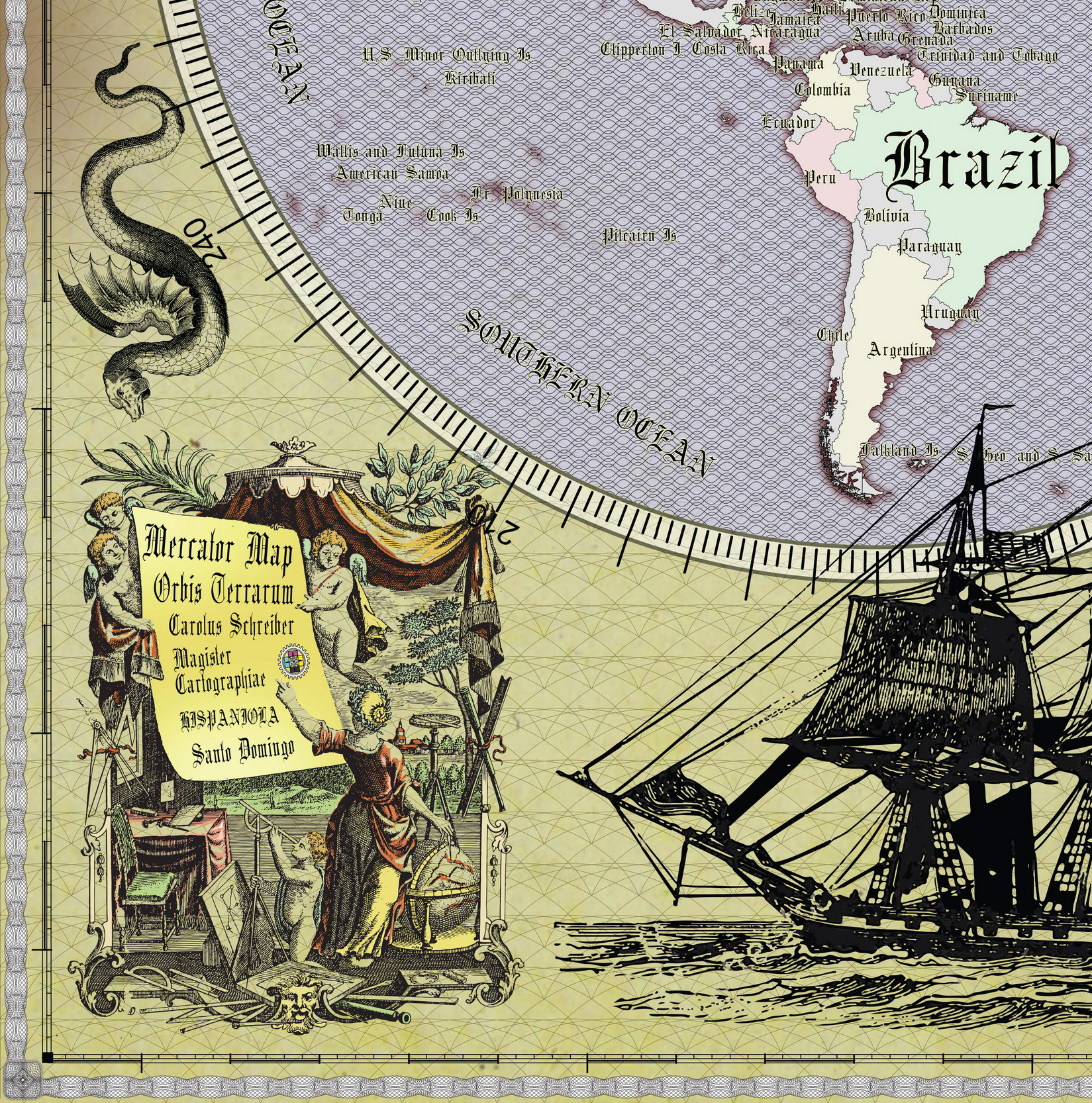 13 Vintage World Map Poster – 24x36 in (300 DPI, Print-Ready JPG) Mercator PRJ blue palette