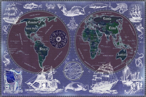 9 Vintage World Map Poster – 24x36 in (300 DPI, Print-Ready JPG) Gall Peters PRJ blue invert palette 9 Vintage World Map Poster – 24x36 in (300 DPI, Print-Ready JPG) Gall Peters PRJ blue invert palette