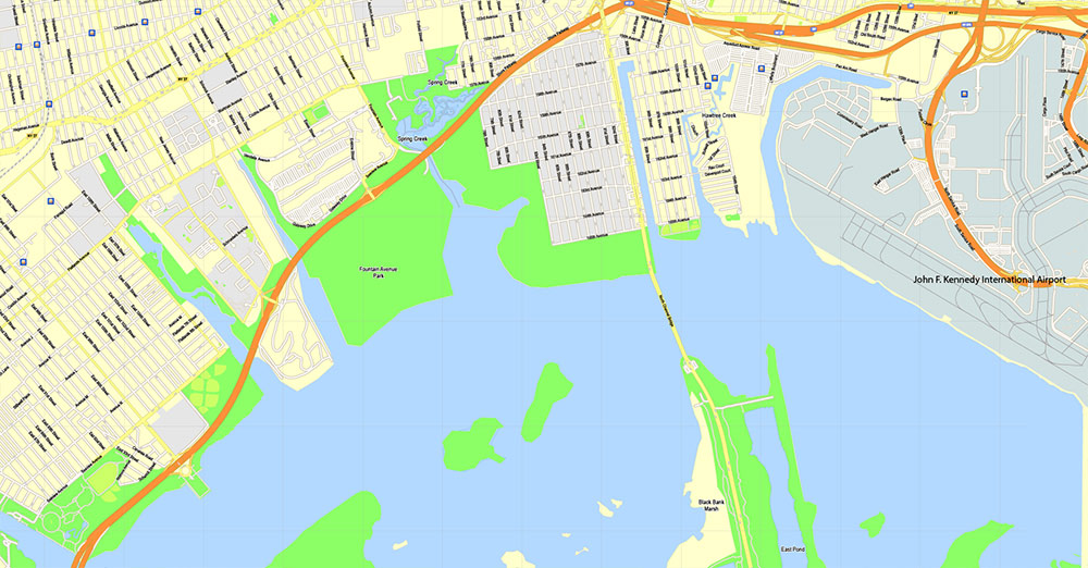 New York City US Map Vector High Detailed Street Map editable Adobe Illustrator in layers v.7