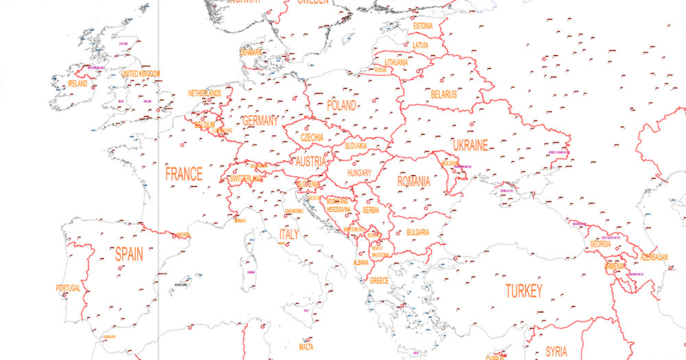 World Vector Map Gall-Peters Projection for Laser Cutting Ai PDF DWG DXF