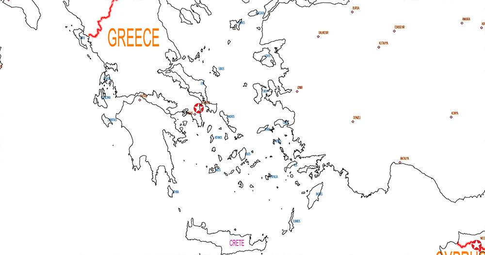 World Vector Map Gall-Peters Projection for Laser Cutting Ai PDF DWG DXF