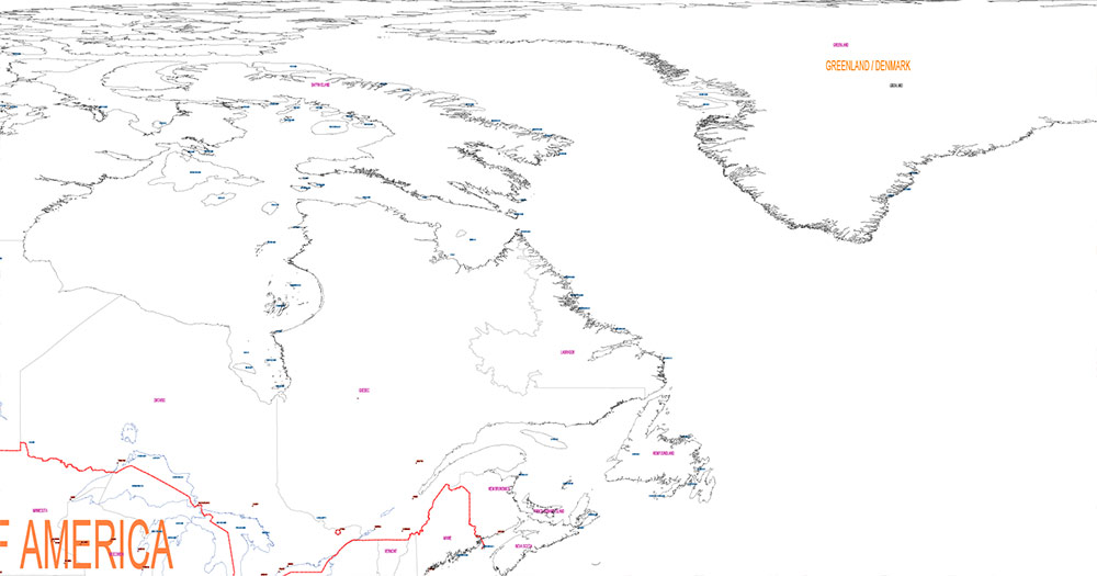 World Vector Map Gall-Peters Projection for Laser Cutting Ai PDF DWG DXF