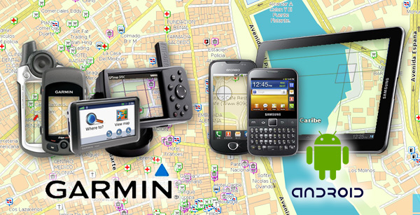 Garmin and Android GPS maps