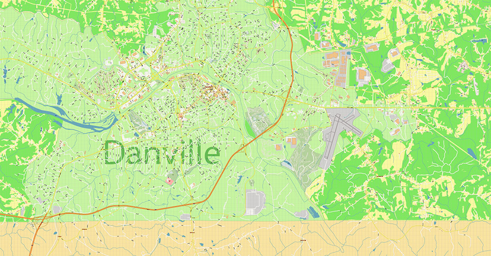 Caswell + Person Counties North Carolina USA Map Vector Exact High Detailed Road Map editable Adobe Illustrator in layers