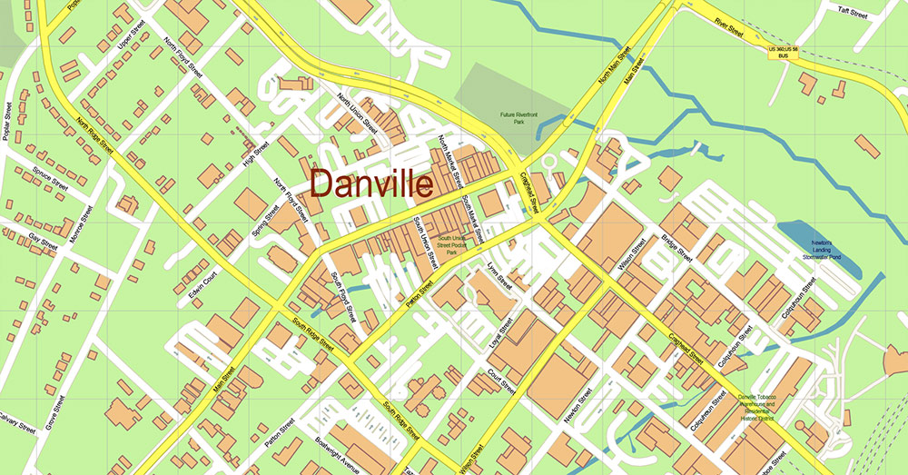 Caswell + Person Counties North Carolina USA Map Vector Exact High Detailed Road Map editable Adobe Illustrator in layers