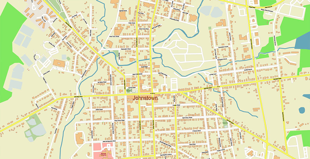 Upper Hudson Valley Albany Area NY USA Map Vector Exact City Plan Extra High Detailed Street Map editable Adobe Illustrator in layers