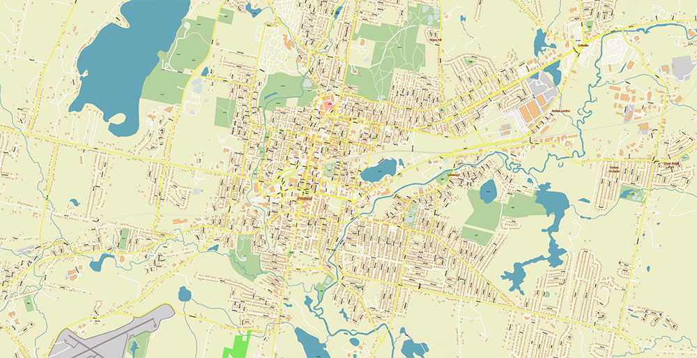 Upper Hudson Valley Albany Area NY USA Map Vector Exact City Plan Extra High Detailed Street Map editable Adobe Illustrator in layers