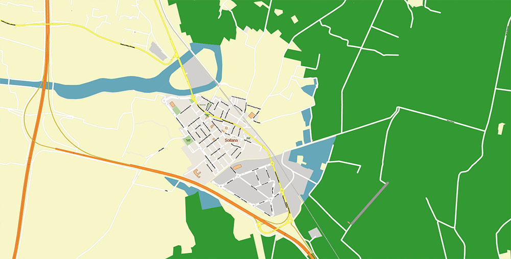 Valensia Spain Grande Area Map Vector Exact City Plan High Detailed Street Map editable Adobe Illustrator in layers