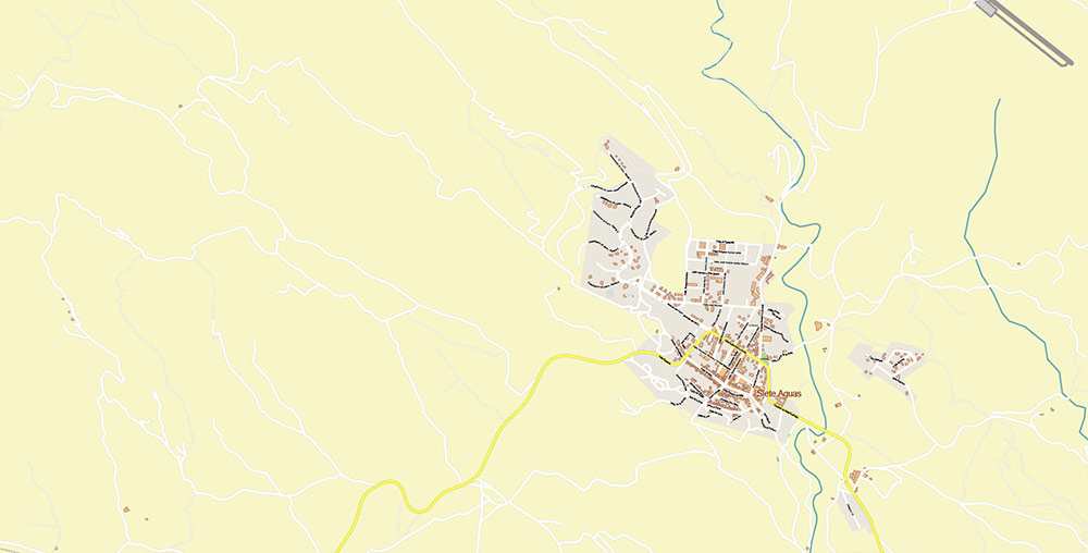 Valensia Spain Grande Area Map Vector Exact City Plan High Detailed Street Map editable Adobe Illustrator in layers