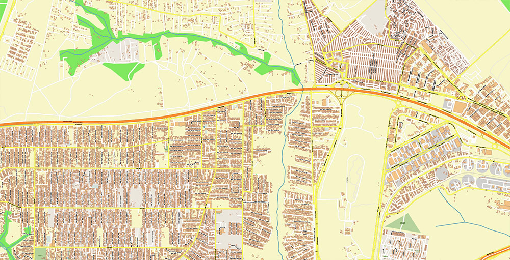 Brasilia City Brazil Map Vector Exact City Plan High Detailed Street Map editable Adobe Illustrator in layers